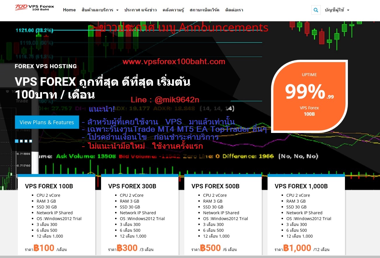 vps forex เดือนละ 100 บาท